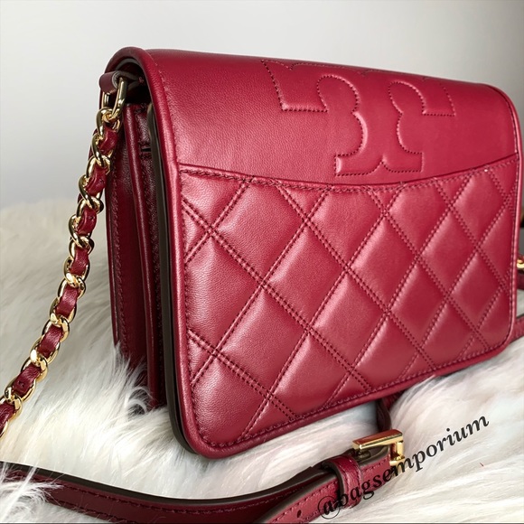 Tory Burch Leather Quilted Crossbody Bag - Picture 9 of 15